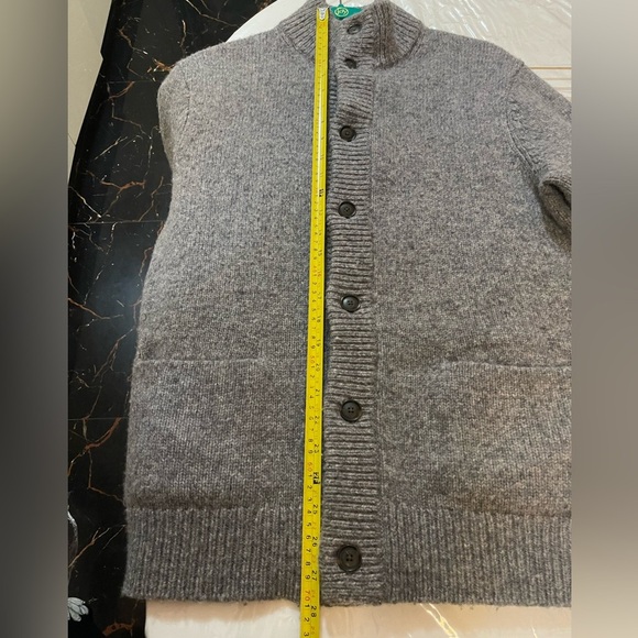 Club Monaco Sweater Mens XL Cardigan Grey Thick Wool Size L/G - Picture 5 of 5